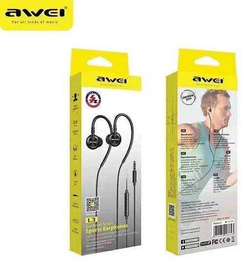 AWEI L3 stereo ausinės 3.5mm jack juodos spalvos