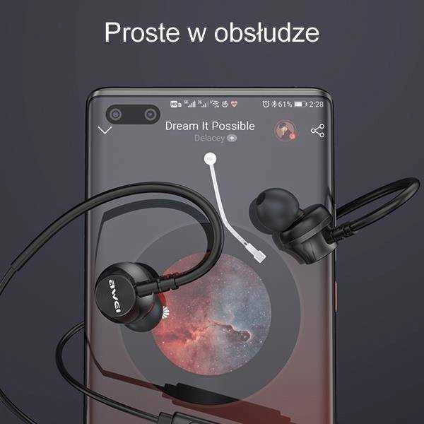 AWEI L3 stereo ausinės 3.5mm jack juodos spalvos