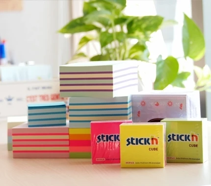Stickxb4N Lipnūs lapeliai Stick´N 21010, 76x76mm, 400 lapelių, geltonos spalvos