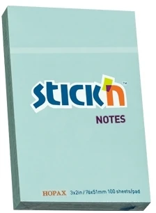 Stickxb4N Lipnūs lapeliai Stick´N 21146, 51x76mm, 100 lapelių, mėtų spalvos