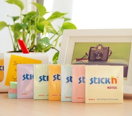 Stickxb4N Lipnūs lapeliai Stick´N 21149, 76x76mm, 100 lapelių, melsvos spalvos