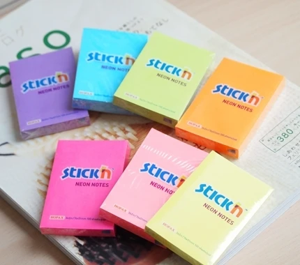 Stickxb4N Lipnūs lapeliai Stick´N 21160, 51x76mm, 100 lapelių,Neoninės oranžinės spalvos