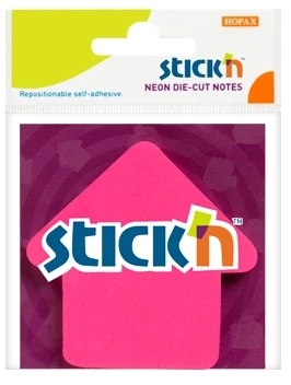 Stickxb4N Lipnūs lapeliai Stick´N 21181, 50 lapelių, rodyklės formos, rožinės spalvos, blisteryje