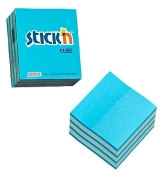 Stickxb4N Lipnūs lapeliai Stick´N 21337, 51x51mm, 250 lapelių, 2 mėlynos spalvos