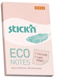 Stickxb4N Lipnūs lapeliai StickN, 21742, Eco, 76x51mm, 100 lapelių, rožinės spalvos