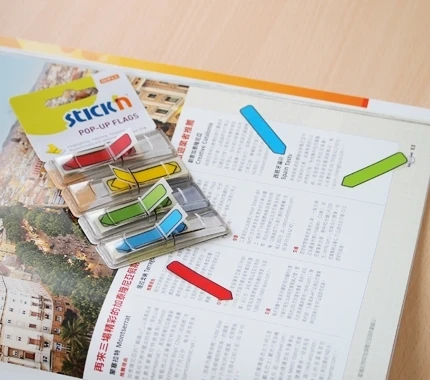 Stickxb4N *Plastikiniai žymekliai Stick´N 26003, Strėlytės, 45x12mm, 5 spalvos po 30 vnt, blisteryje