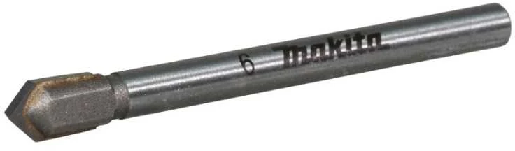 Makita Grąžtas stiklui, 6x58mm, su tiesiu apvaliu koteliu. D-78433