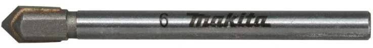 Makita Grąžtas stiklui, 6x58mm, su tiesiu apvaliu koteliu. D-78433