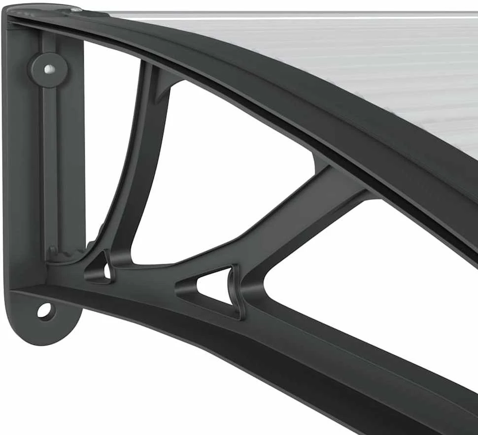 Stogelis durims, juodos spalvos, 300x100cm, polikarbonatas