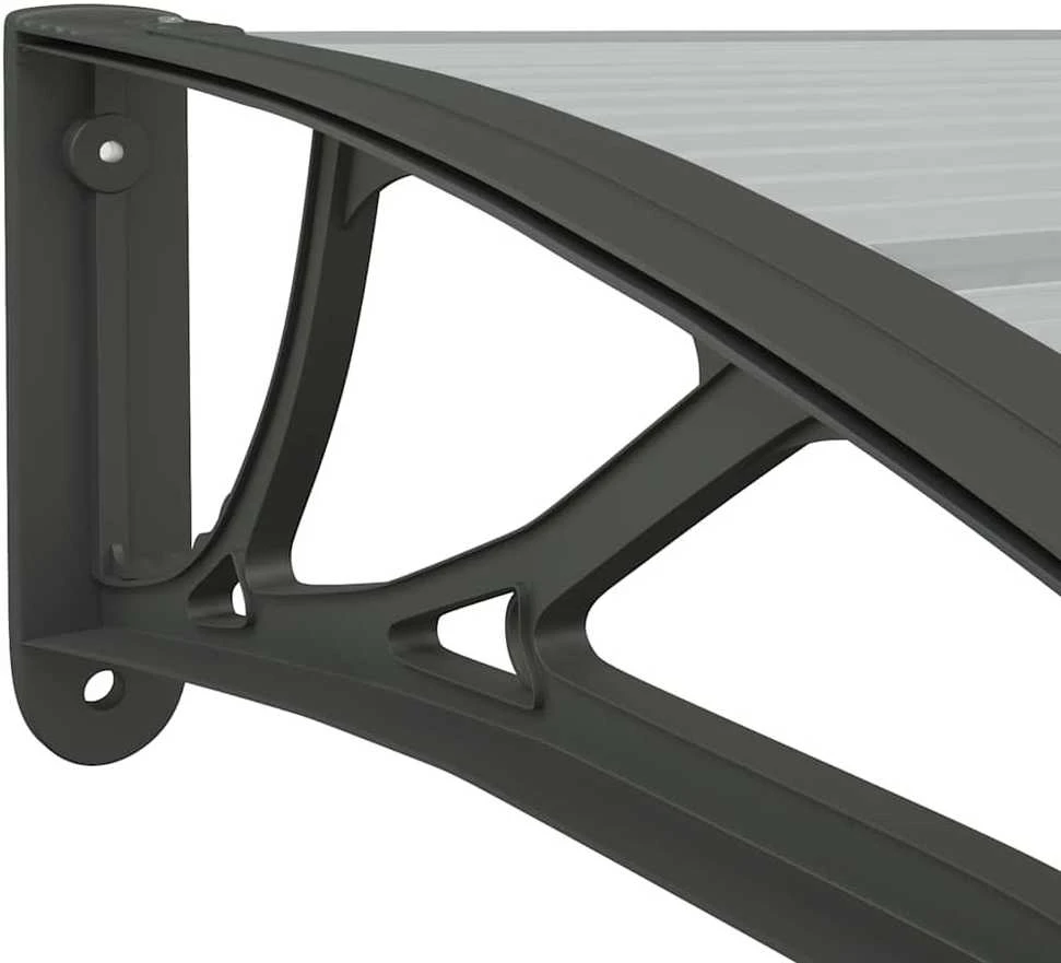 Stogelis durims, juodos spalvos, 350x100cm, polikarbonatas