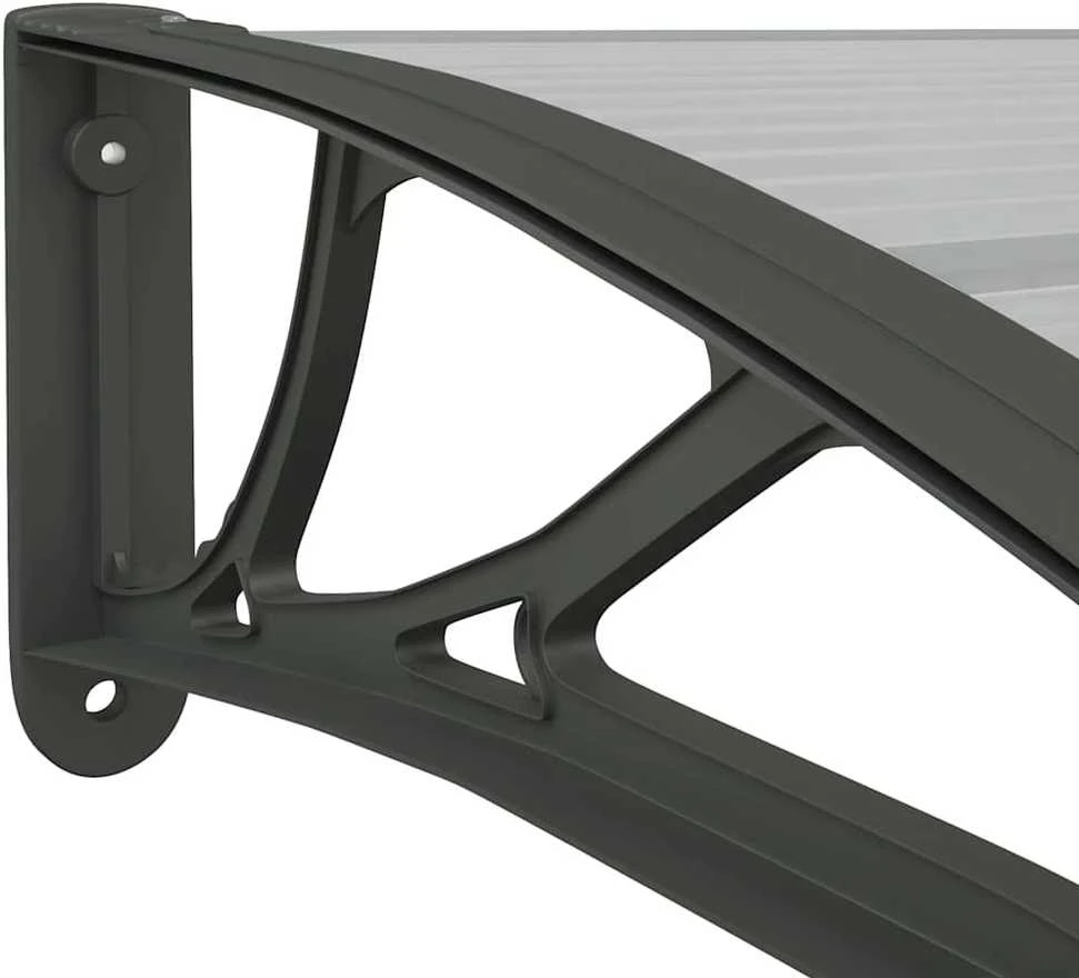 Stogelis durims, juodos spalvos, 400x100cm, polikarbonatas