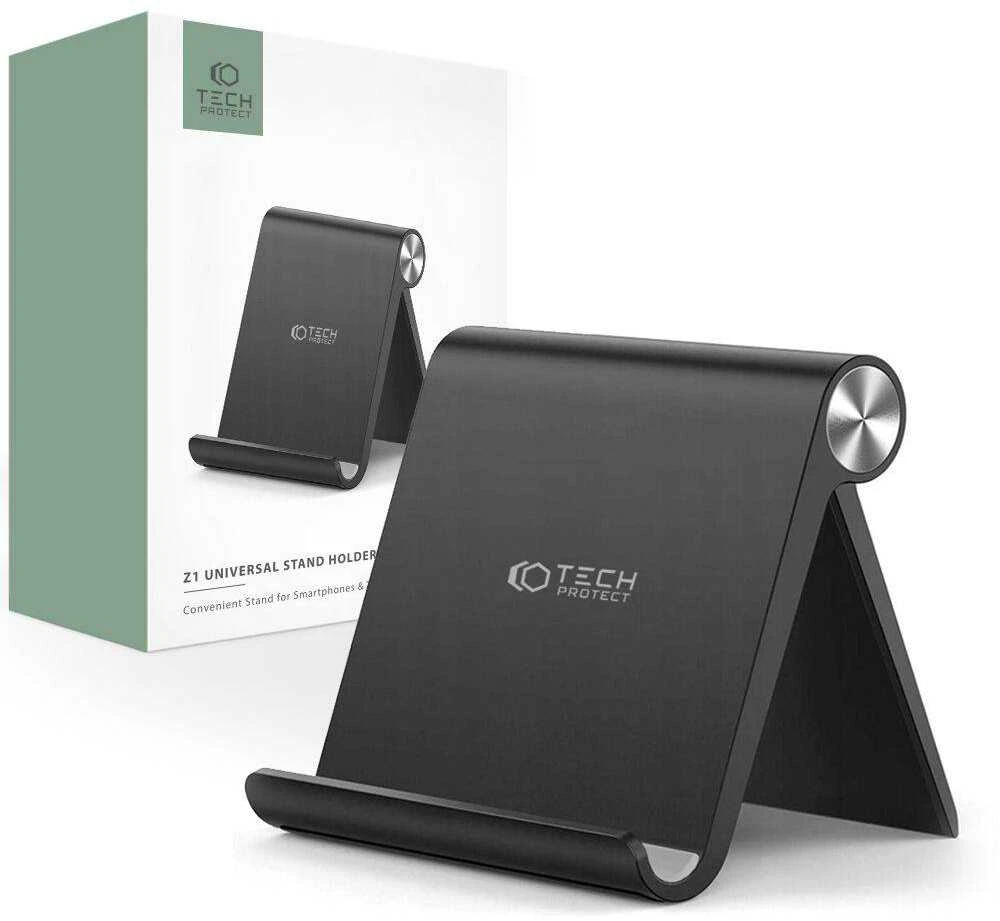 Stovas telefonui ir planšetiniam kompiuteriui Tech-Protect Z1 juodos spalvos