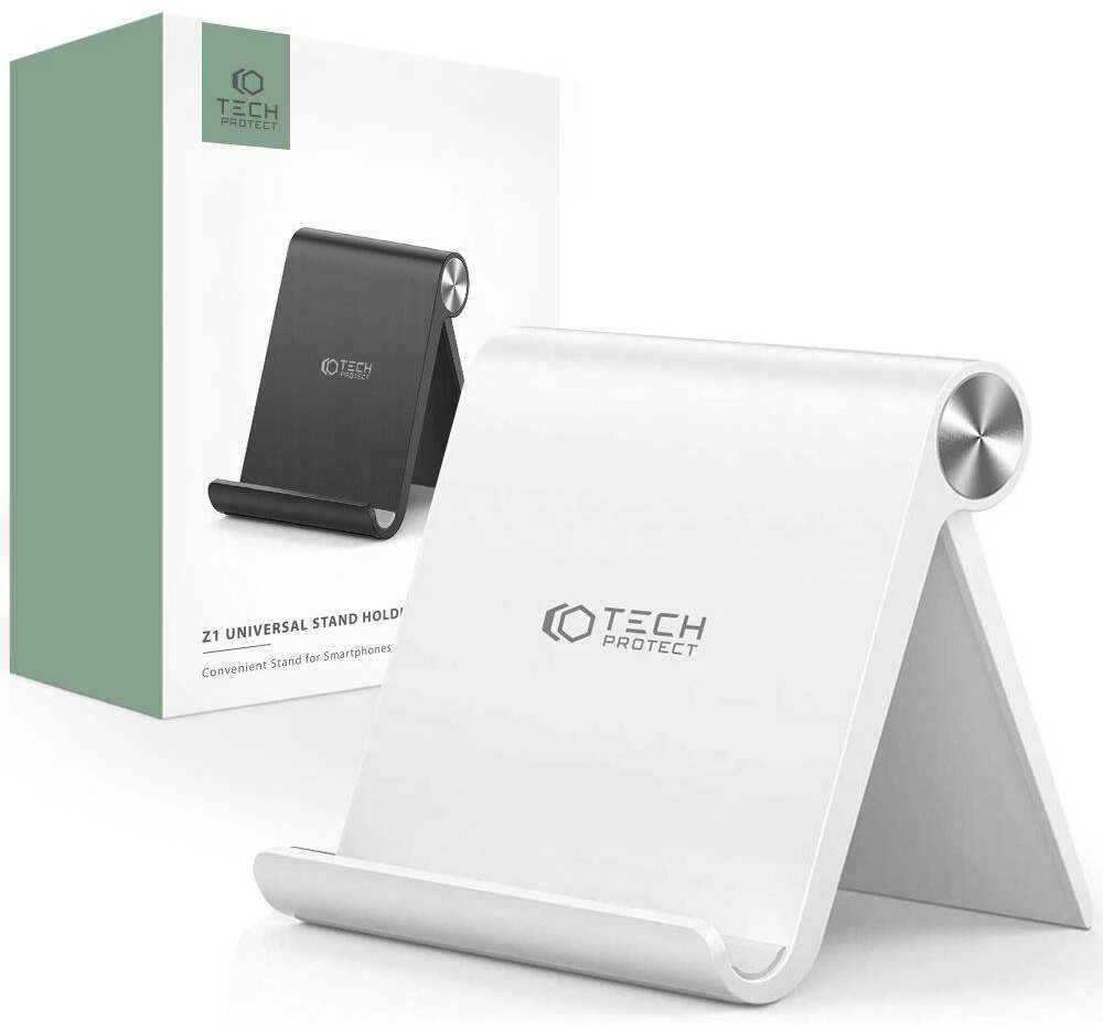 Stovas telefonui ir planšetinima kompiuteriui Tech-Protect Z1 baltos spalvos