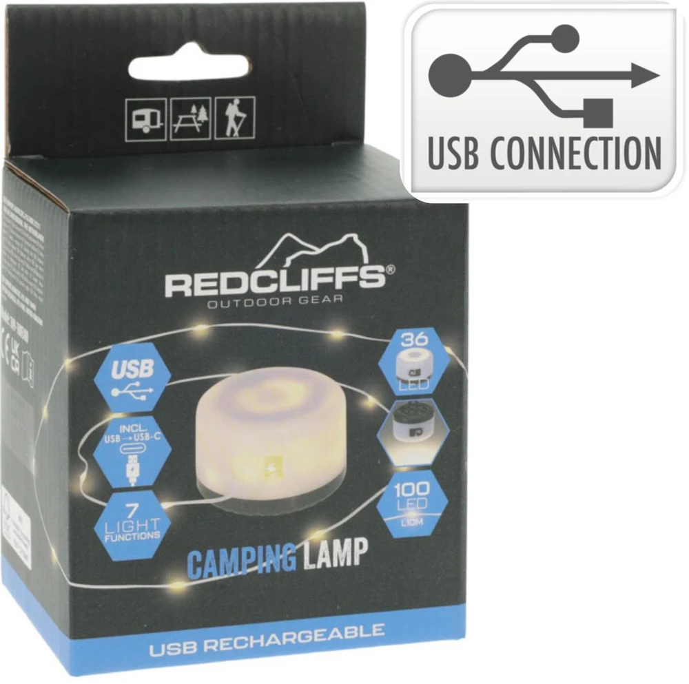Redcliffs Įkraunama LED lempa kempingui USB