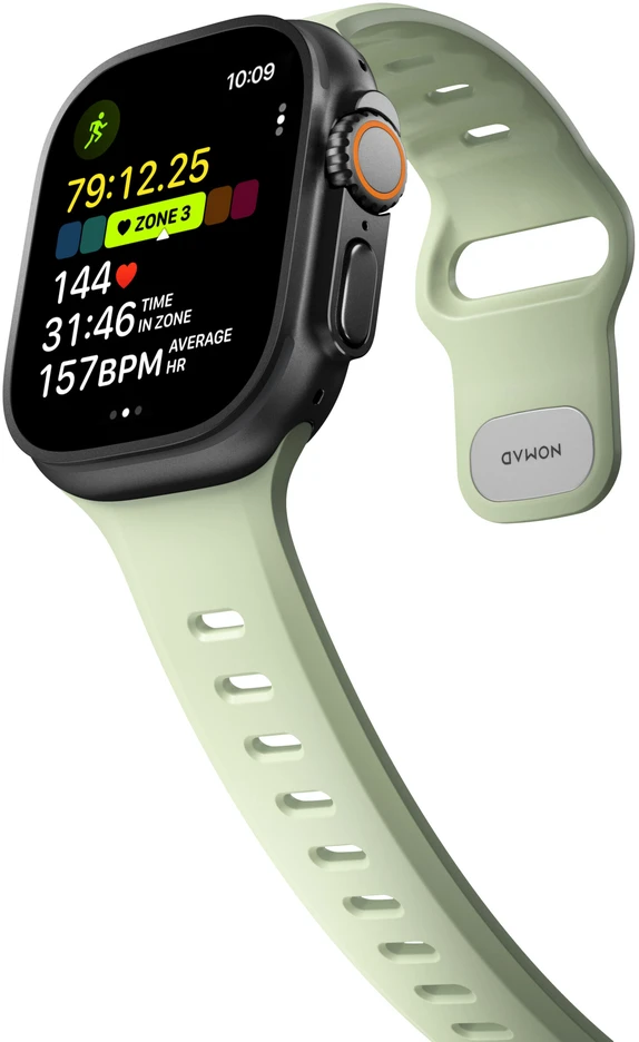 Dirželiai ir juostos Nomad Tempo Apyrankė, jūros žolės spalvos – Apple Watch 49mm / Ultra