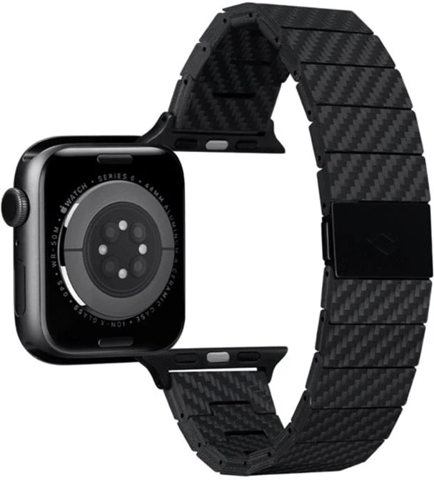 Pitaka Carbon fiber strap, juodas - AW Ultra 2/1(49mm) 9/8/7 (45mm)/6/SE/5/4 (44mm)/3/2/1 (42mm)