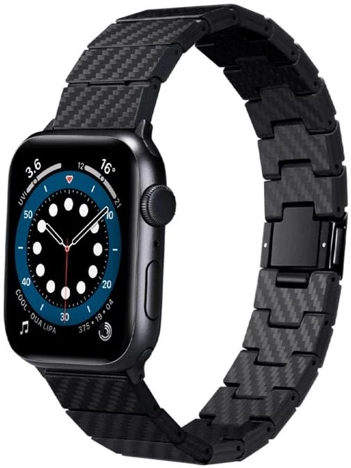 Pitaka Carbon fiber strap, juodas - AW Ultra 2/1(49mm) 9/8/7 (45mm)/6/SE/5/4 (44mm)/3/2/1 (42mm)