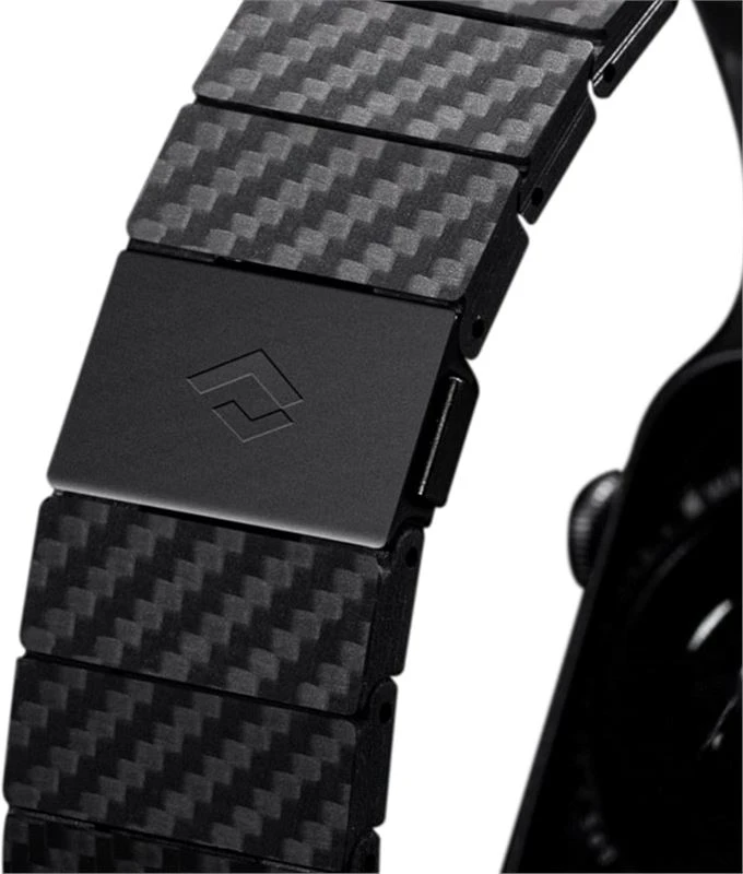 Pitaka Carbon fiber strap, juodas - AW Ultra 2/1(49mm) 9/8/7 (45mm)/6/SE/5/4 (44mm)/3/2/1 (42mm)