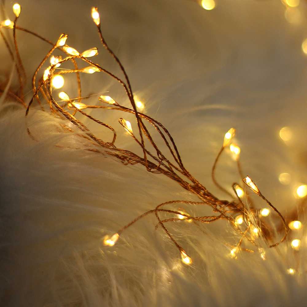 TelForceone String Light COPPER TWIG CLF-02 480LED šiltai balta 3m + 5m laidas Forever Light