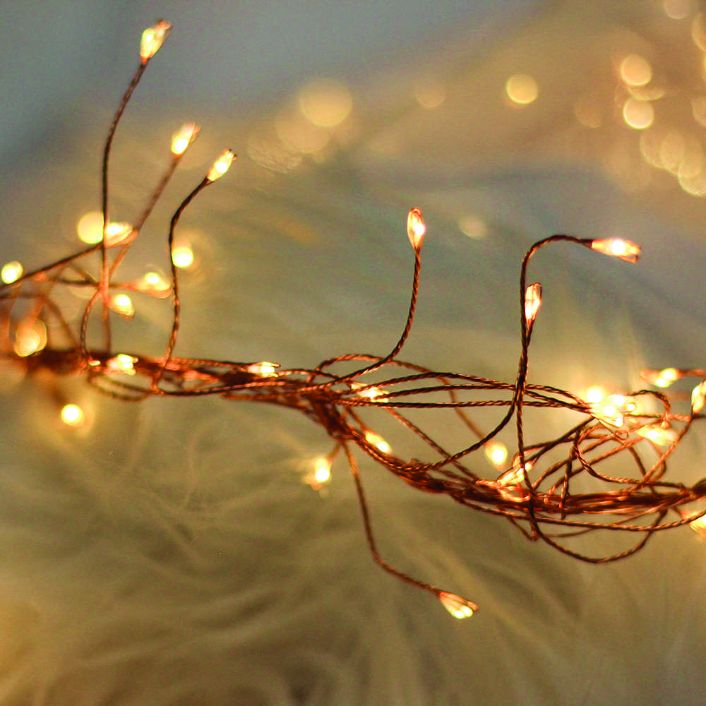 TelForceone String Light COPPER TWIG CLF-02 480LED šiltai balta 3m + 5m laidas Forever Light