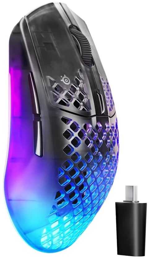 STS Steelseries Aerox 3 Wireless Gen 2 kompiuterinė pelė Žaidimams dešinei rankai RD belaidis ryšys + „Bluetooth“ Optinis 26000 DPI