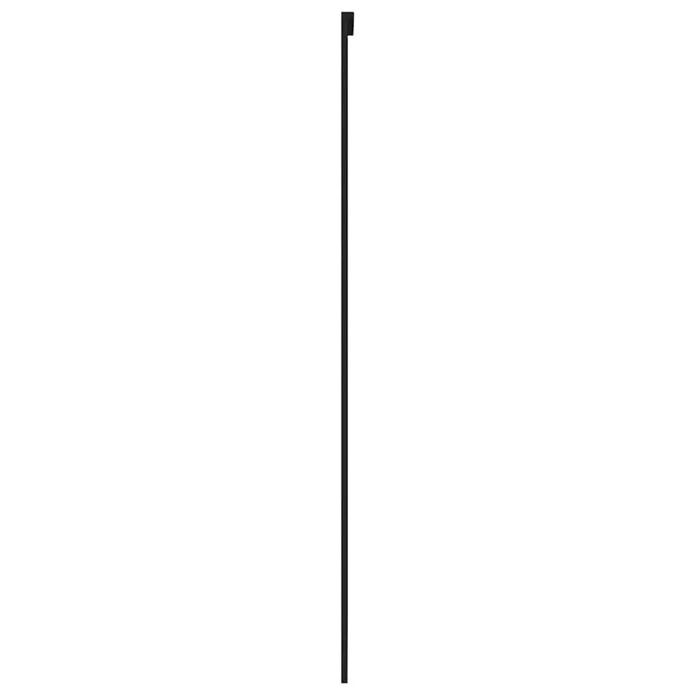 Stumdomos durys, juodos, 90x205cm, grūdintas stiklas/aliuminis