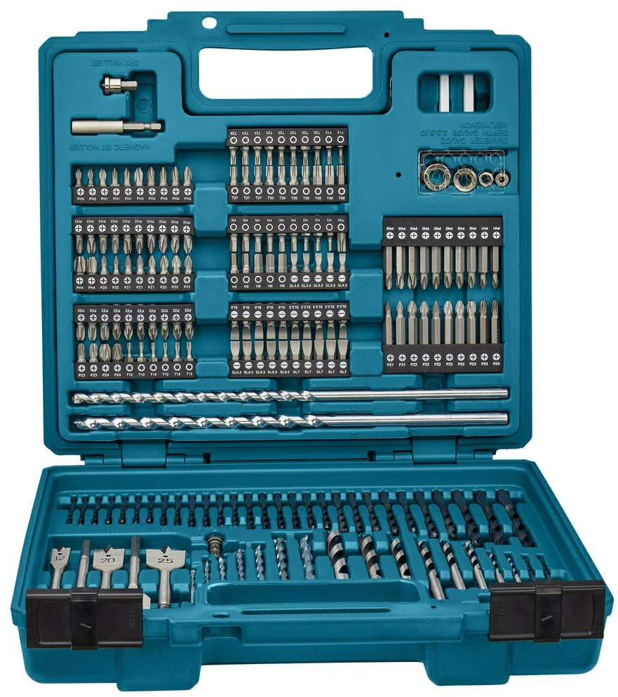 Grąžtas Makita E-11689 Grąžtų ir sukimo antgalių rinkinys, 256 vnt.