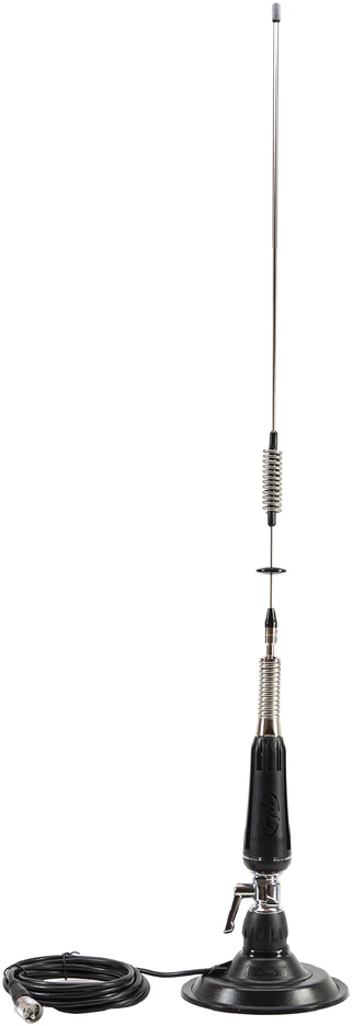 Sulankstoma CB PNI LED 850 antena su 145 mm magnetiniu pagrindu, 85 cm ilgio, 26-28 MHz, 300 W, šviečia siuntimo metu, PL sriegio tipas, be priedų