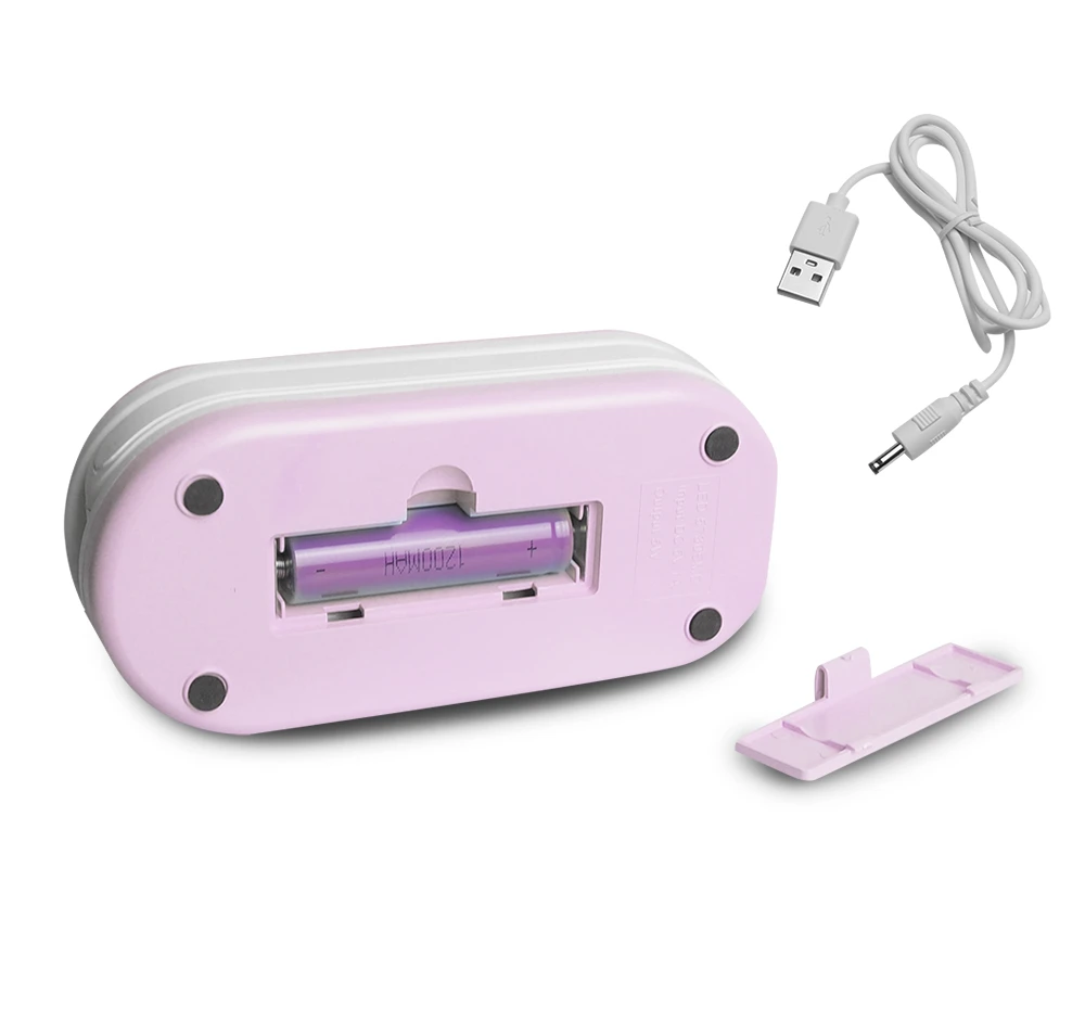 Sulankstoma LED stalinė lempa 10W, 3000/4500/6000K, 1200mAh, rožinė, LTC