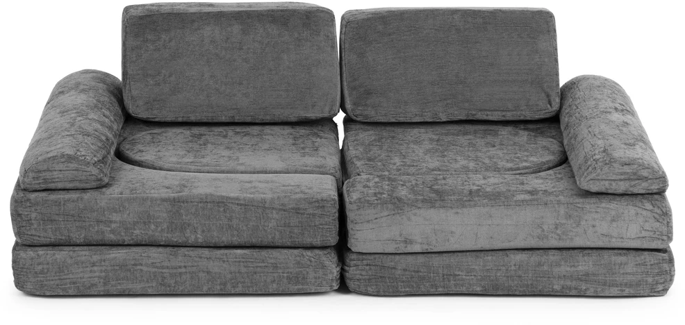 Ecotoys Sulankstoma pilka didelė modulinė sofa vaikams