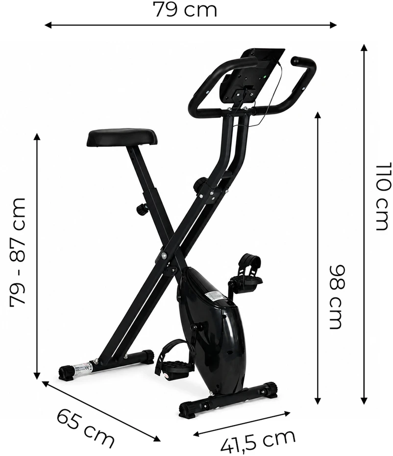 Sulankstomas magnetinis treniruoklis dviratis, 8 pasipriešinimo lygiai, 120 kg MOVEPRO