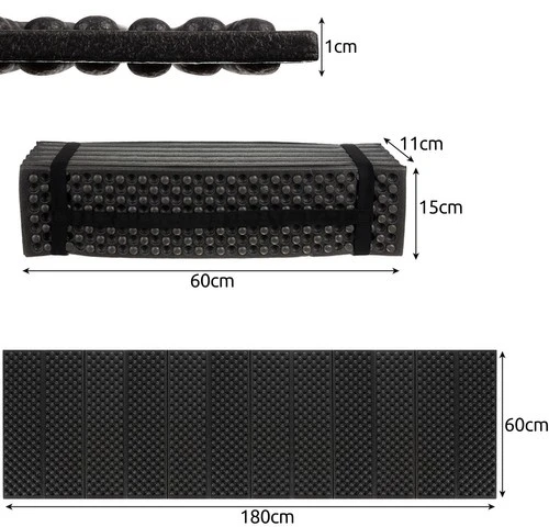 Sulankstomas miegamojo kilimėlis 180x60x1cm Trizand 22870