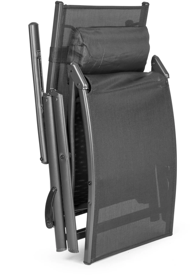 Multi Garden Pilkas reguliuojamas sulankstomas gultas 150-180 cm