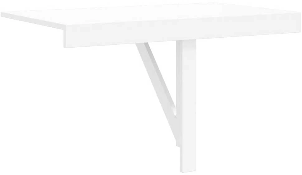 Sulankstomas sieninis staliukas, baltas, 100x60x56cm, mediena