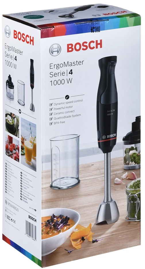 Bosch MSM4B620 Serija 4, Rankinis trintuvas, ErgoMaster, 1000 W, Juoda, Antracito spalvos