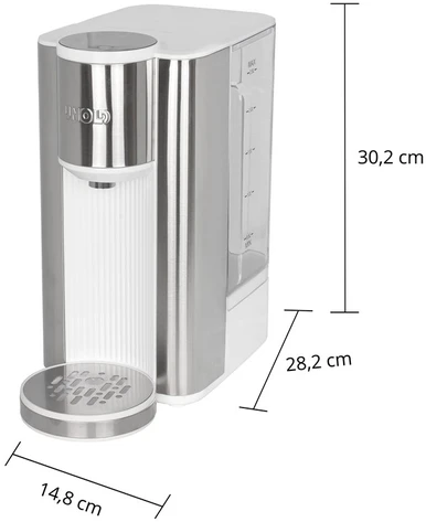 Virdulys Vandens Dozatorius - Unold Ava 2.5L 6 Temperatūros Lygiai Jutiklinis Valdymas Sidabrinė Balta