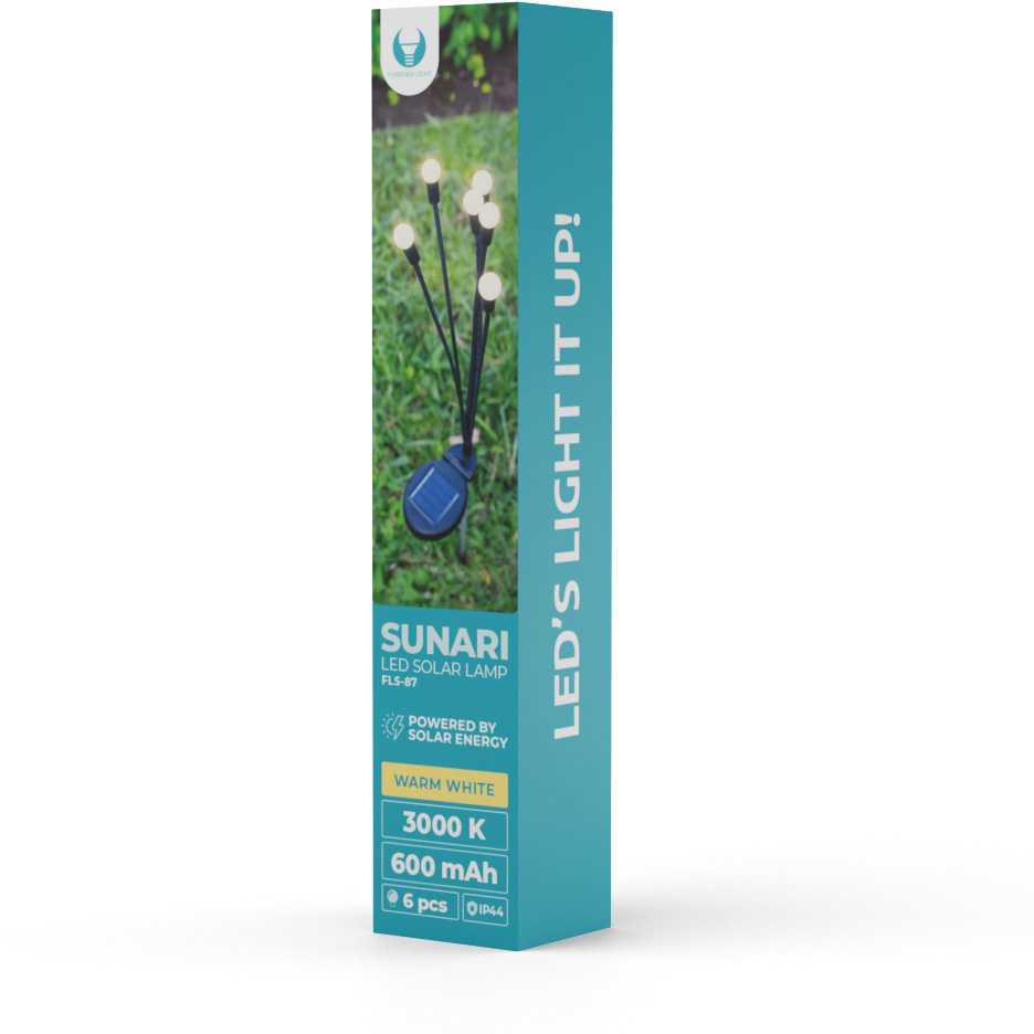 Plastrol SUNARI saulės lempa LED FLS-87 saulės ugniagesiai x6 3000K 600mAh Li-Ion Forever Light
