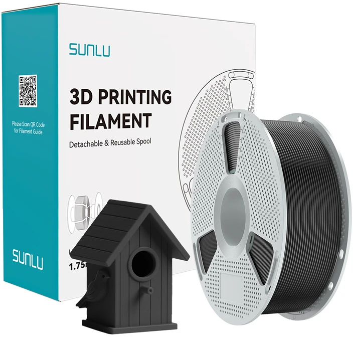 Sunlu ASA 1.75mm 0.9kg - Juodas