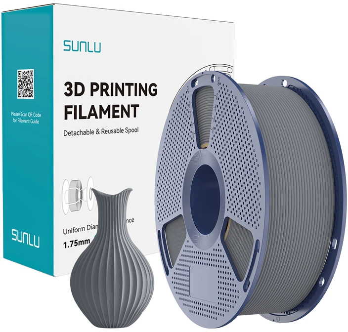 Sunlu PLA Classic Gray filamento 1.75mm 1kg