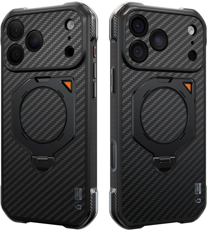 SUPCASE AERO MAG MagSafe iPhone 17 PRO MAX / 18 PRO MAX ARAMIDINIS DĖKLAS Juodas