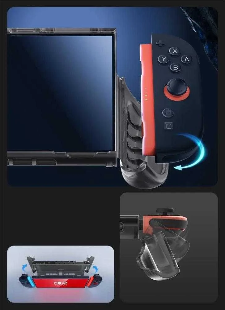 „Supcase Crystal“ dėklas, skirtas „Nintendo Switch 2“ – permatomas juodas