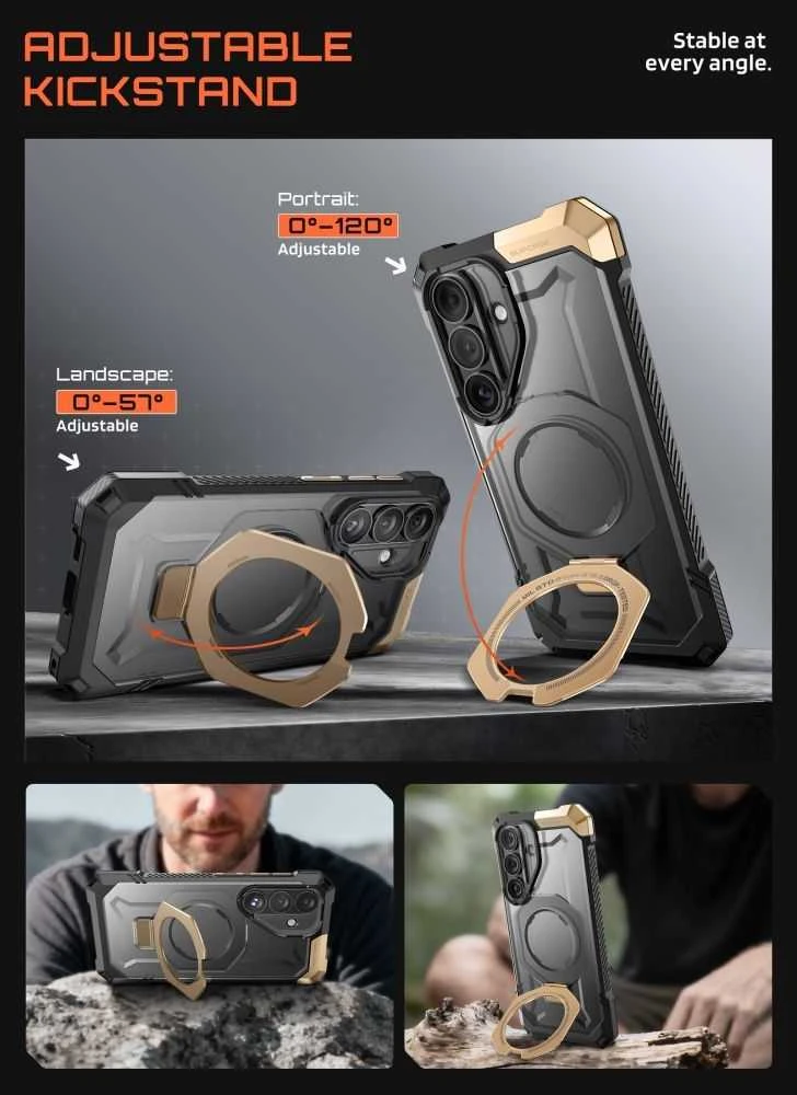 SupCase UB GRIP MAG MagSafe Samsung Galaxy S26 dėklas Dėsert