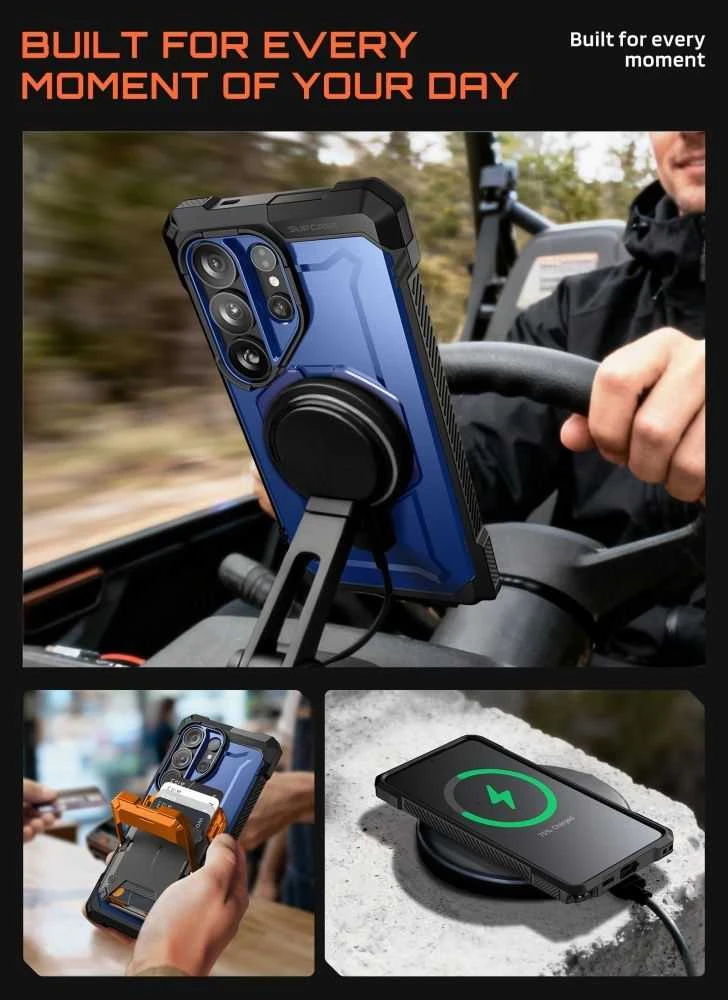 SupCase UB GRIP MAG MagSafe Samsung Galaxy S26 Ultra dėklas Cobalt