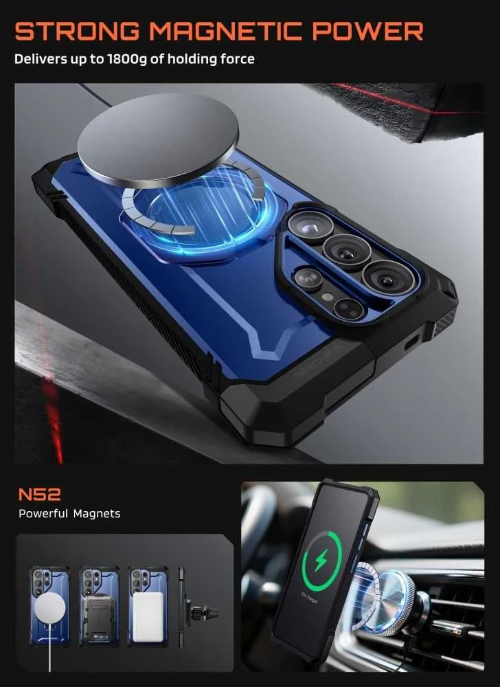 SupCase UB GRIP MAG MagSafe Samsung Galaxy S26 Ultra dėklas Cobalt