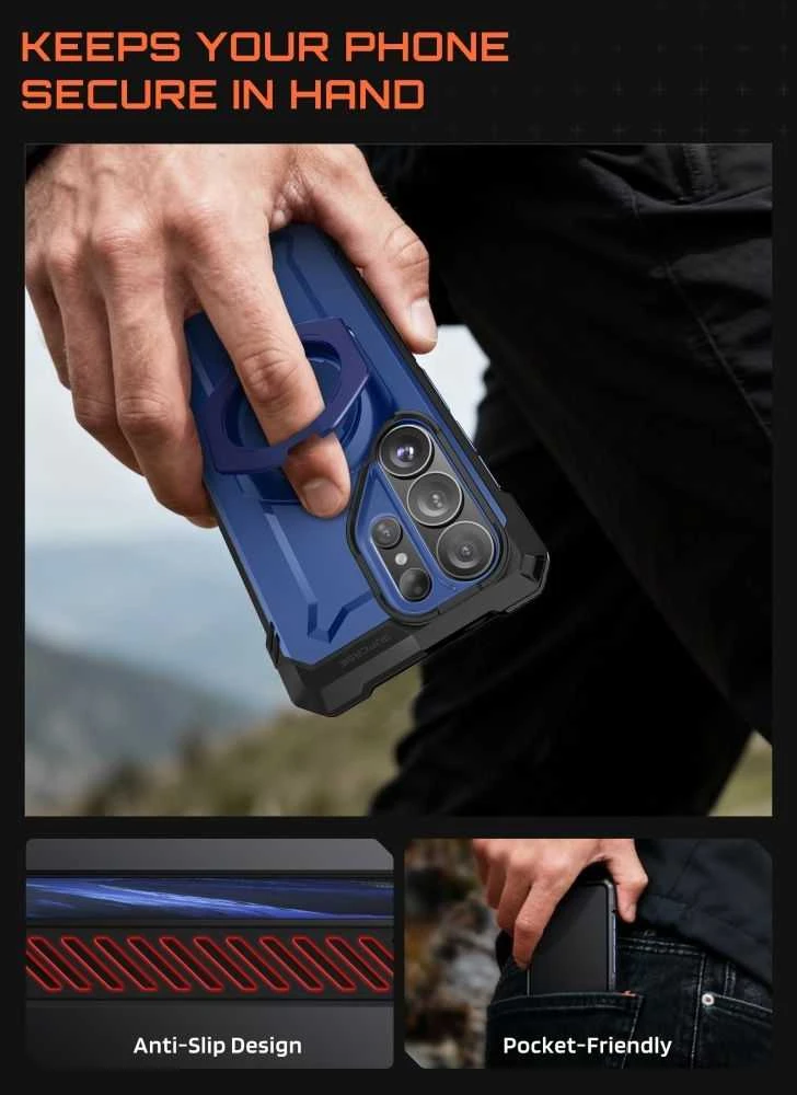 SupCase UB GRIP MAG MagSafe Samsung Galaxy S26 Ultra dėklas Cobalt