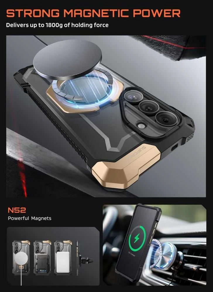 SupCase UB GRIP MAG MagSafe Samsung Galaxy S26 dėklas Dėsert