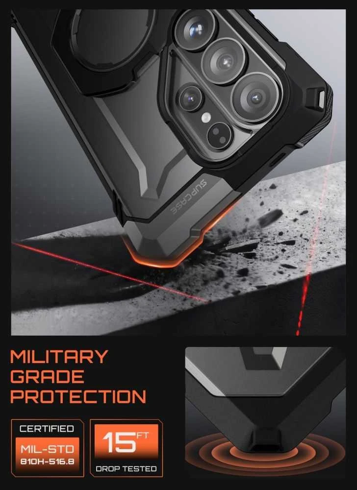 SupCase UB GRIP MAG MagSafe Samsung Galaxy S26 Ultra dėklas juodos spalvos