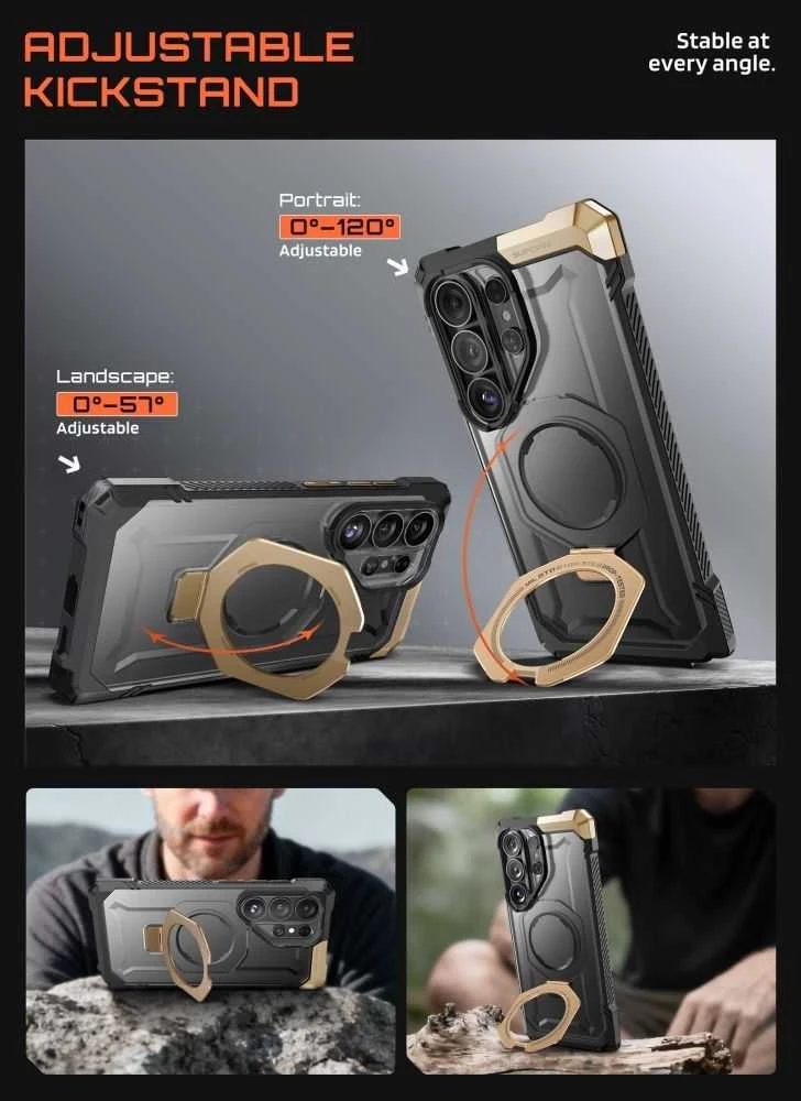 SupCase UB GRIP MAG MagSafe Samsung Galaxy S26 Ultra dėklas desert