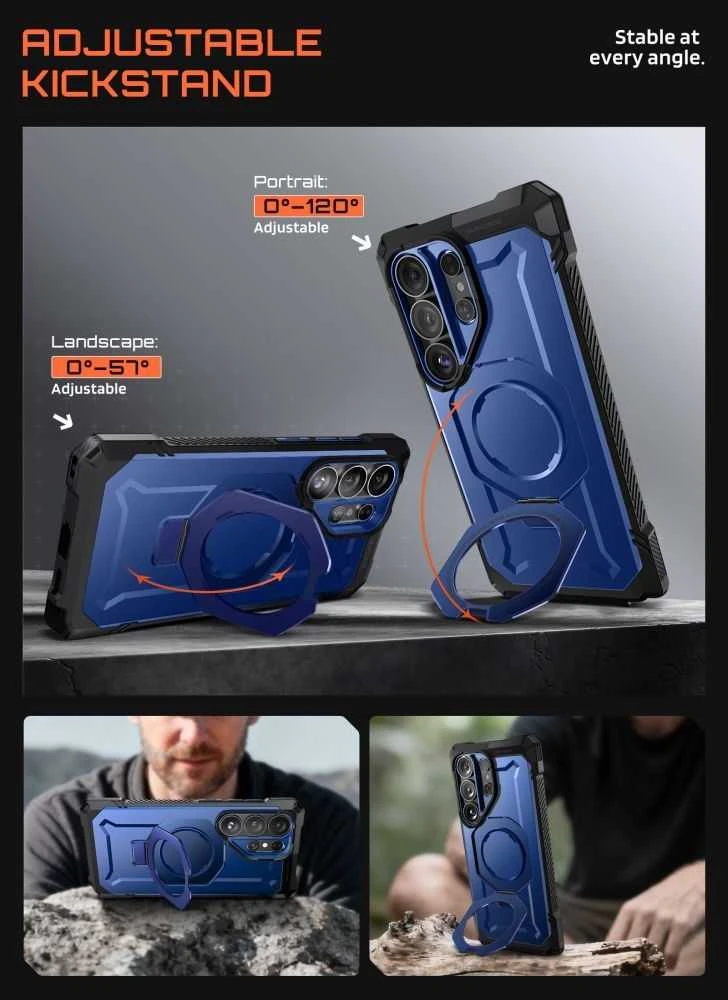 SupCase UB GRIP MAG MagSafe Samsung Galaxy S26 Ultra dėklas Cobalt