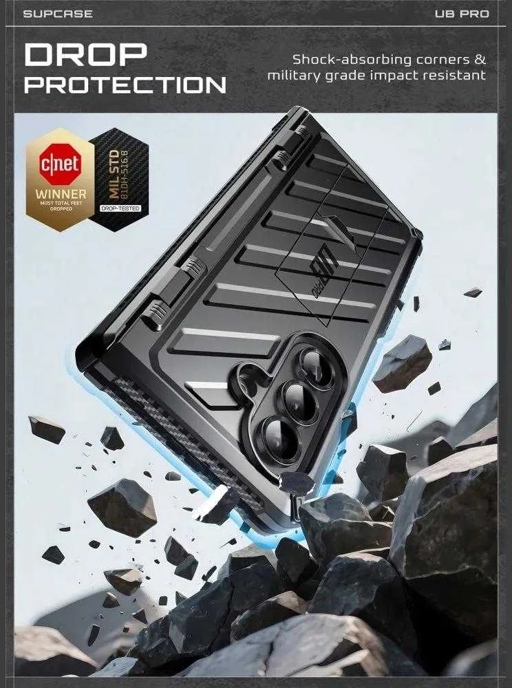 Supcase Unicorn Beetle Pro dėklas skirtas Samsung Galaxy Z Fold 7 – juodos spalvos